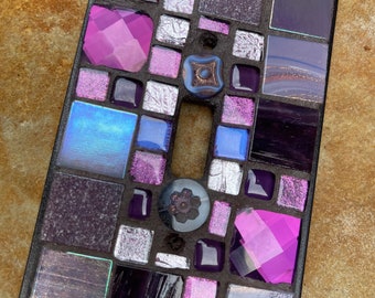 light switch plate covers purple single toggle wall cover mosaic