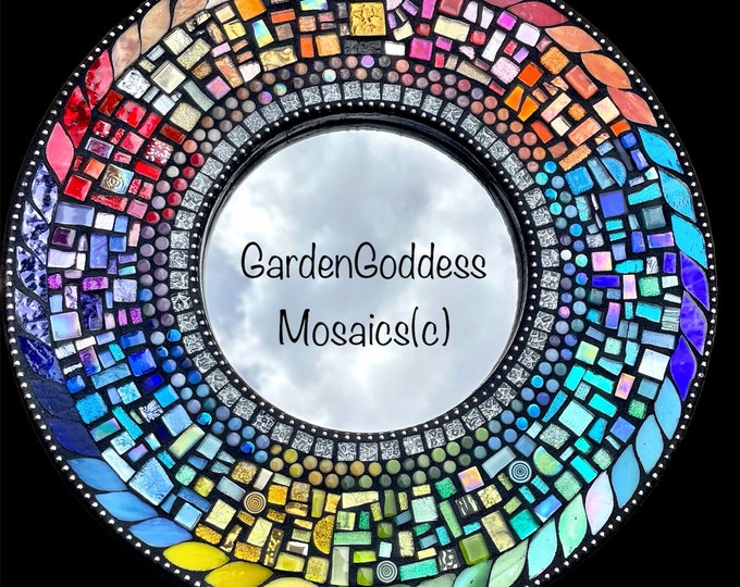 Rainbow Mosaic Mirror Etsy