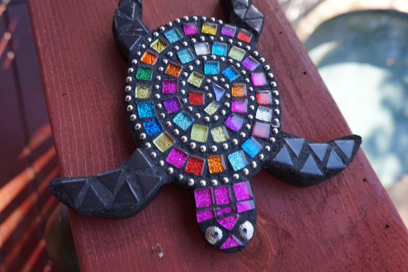 Mosaic Baby Sea Turtle Wall Hanging Beach Lover Themed Sea Art Etsy