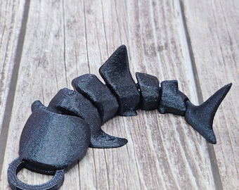 Keychain Whale Shark Articulated Whale Shark Keyring for Ocean Lovers