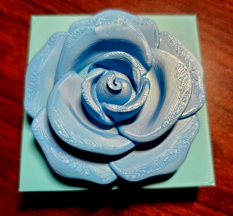 Everlasting Rose, 3d Printed Rose With Base, Rose With Custom Text - Etsy