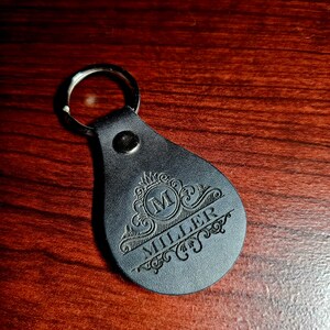 Monogrammed Key Chain, PU Leather Key Chain, Engraved Key Chain - Etsy