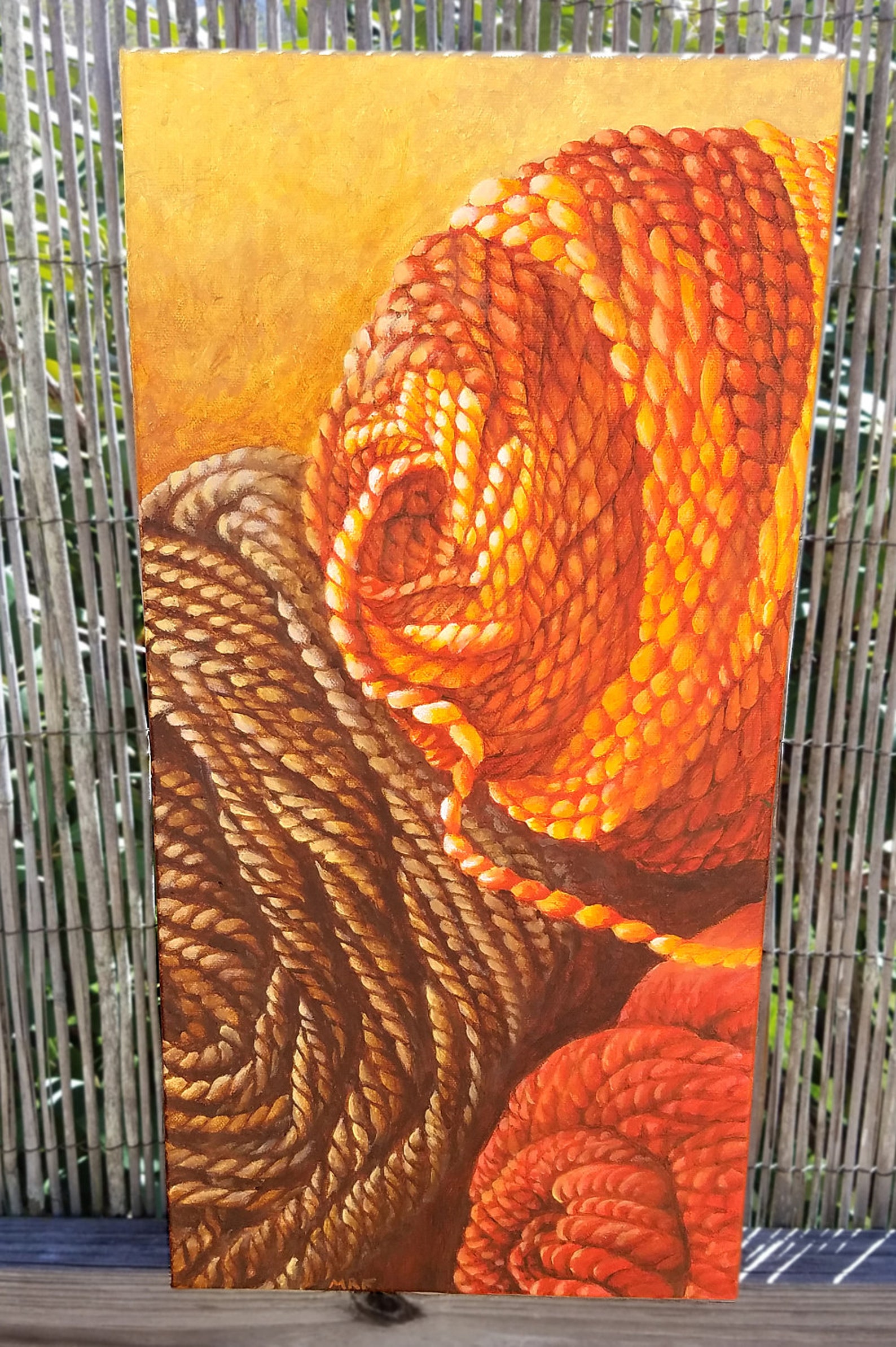 Skeins of Yarn Original Acrylic Painting 10 X 20 Etsy