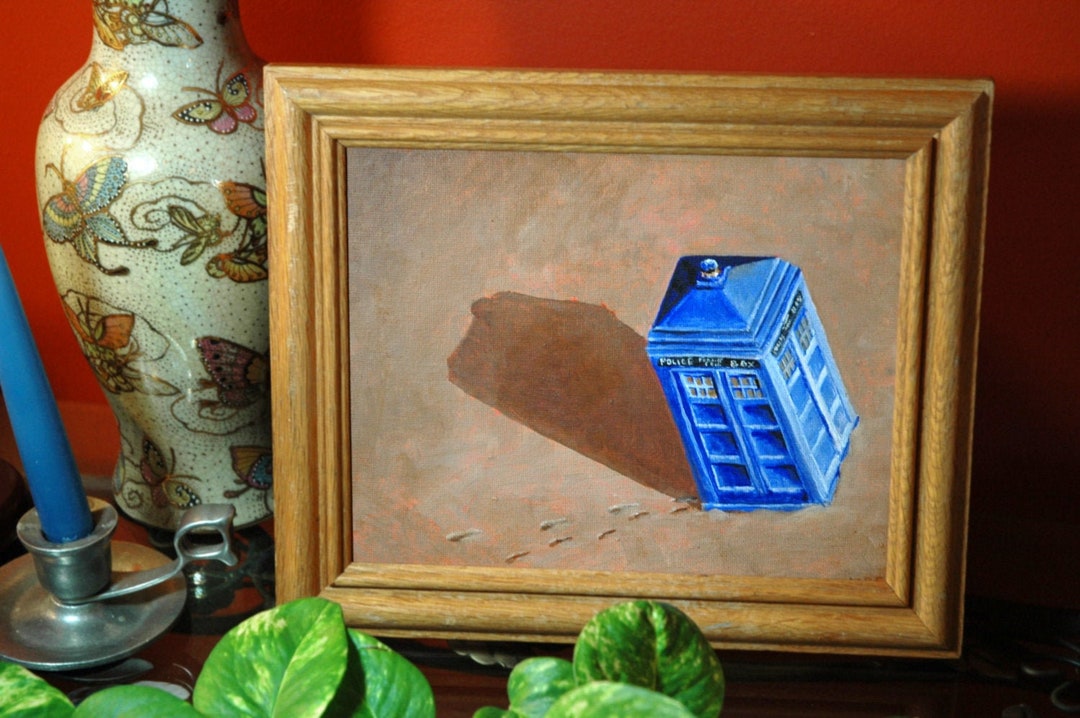 Parked TARDIS Doctor Who Police Phone Box Original Acrylic Painting 8 ...