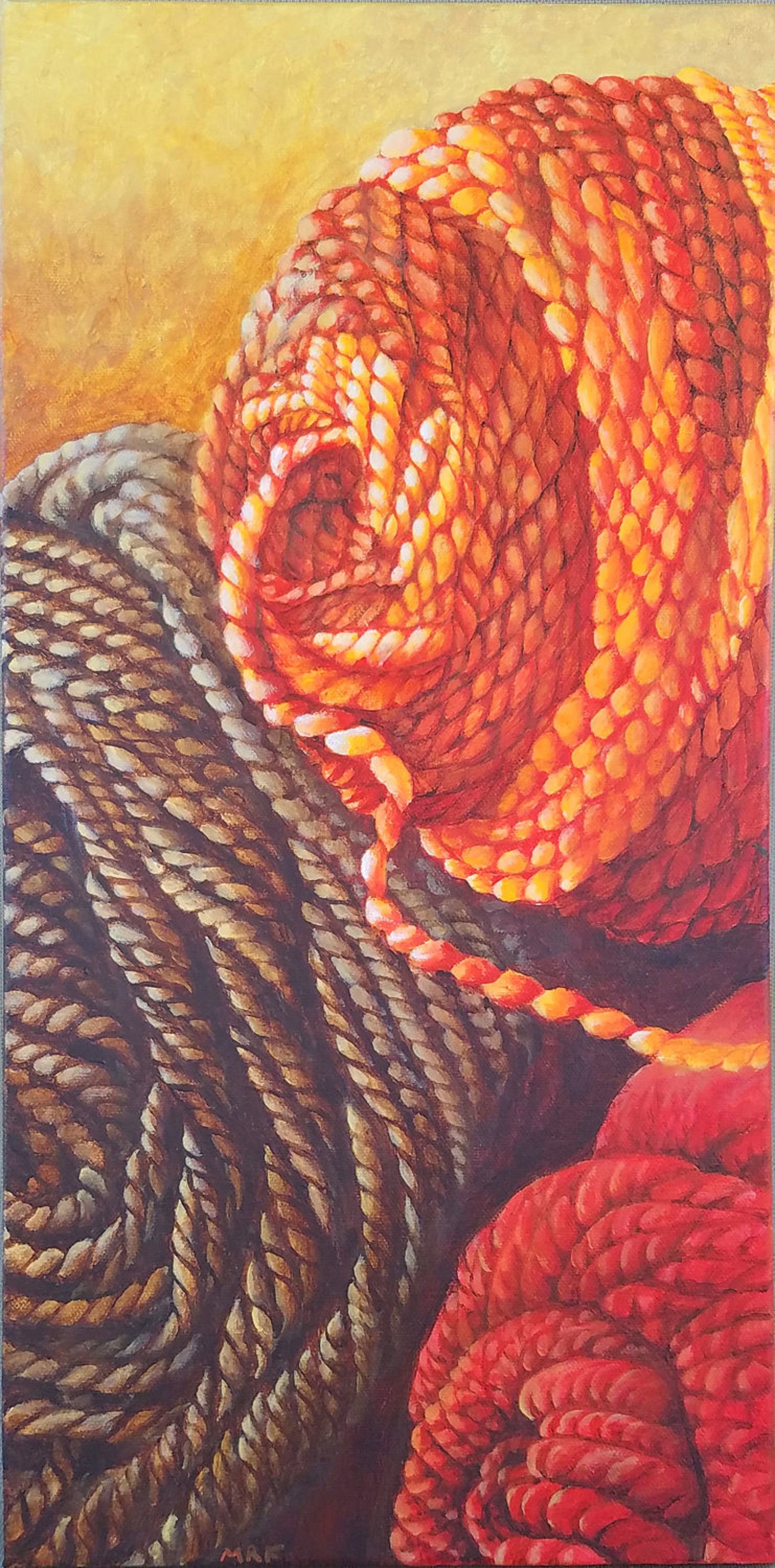Skeins of Yarn Original Acrylic Painting 10 X 20 Etsy