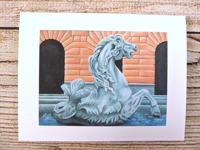 Mermaid Horse Hippocampus Note Cards 4 by 5 1/2 image 4