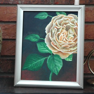 Gold Rose Original Acrylic Painting 8