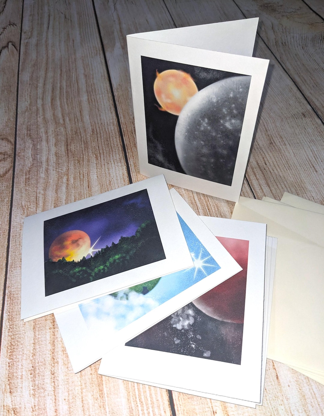 System Note Art Solar System Note Cards 4
