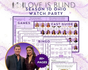 Bestseller Love is Blind Ultimate Watch Party Pack | Season 10 Ohio | Bingo Cards | Cast Guide | Prediction Game | Whole Season Included