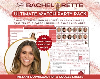 Bestselling Bachelorette Ultimate Watch Party Pack | Season 22 Taylor Frankie Paul | Fantasy Draft | Bracket | Bingo | Men Guide | Games