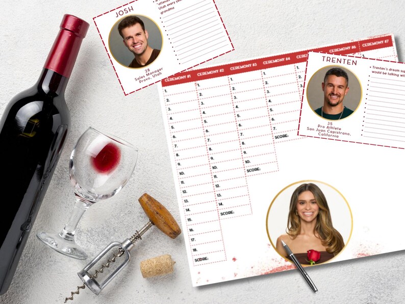 Bestselling Bachelorette Fantasy Draft & Bracket Pack | Season 22 Taylor Frankie Paul | Fantasy Draft | Bracket | Drinking Game | Men Guide image 5