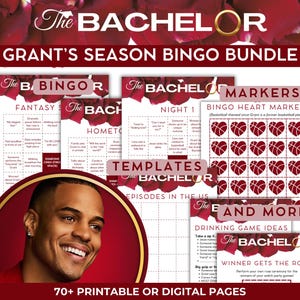 Lote de bingo de soltero más vendido / Temporada 29 / Grant Ellis / Bingo / Juego de beber / Lote de bingo / Fiesta para ver
