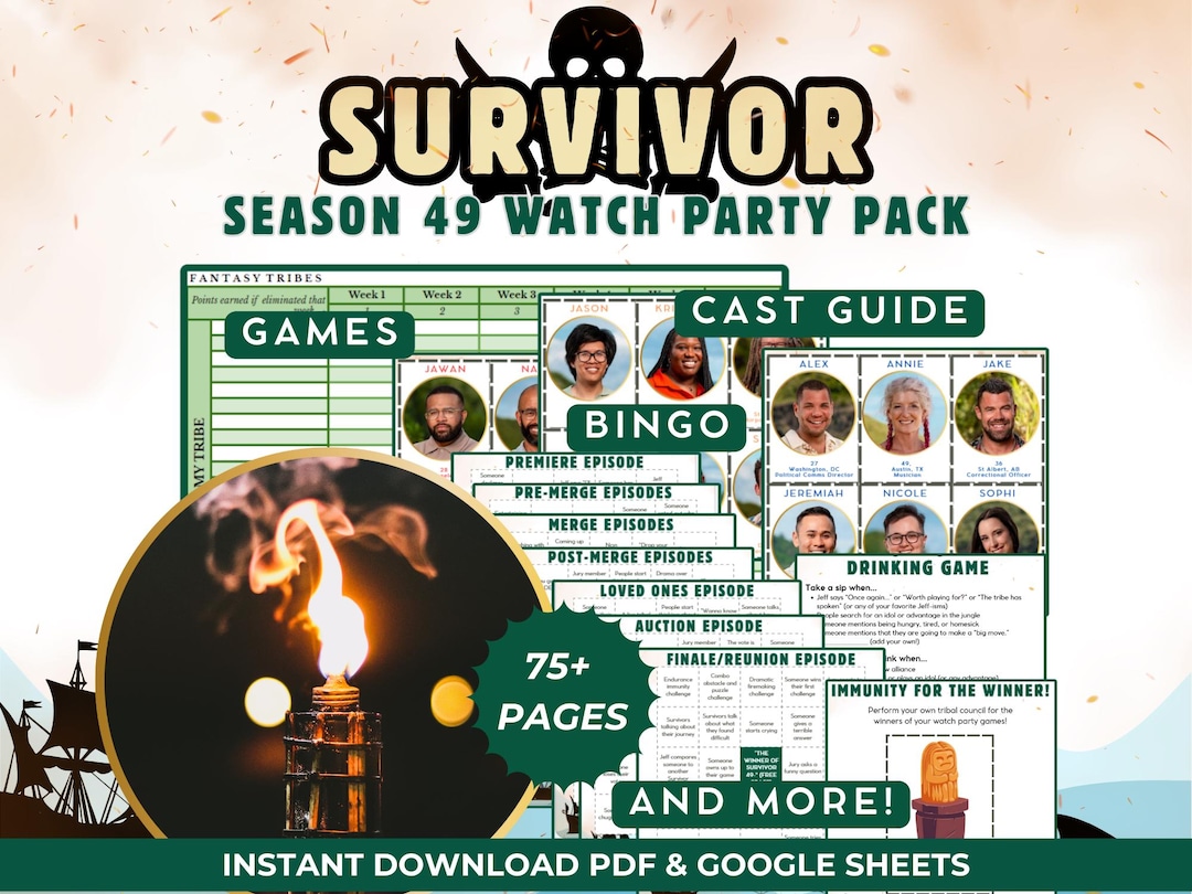 Bestselling Survivor Season 49 Ultimate Watch Party Pack Fantasy