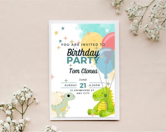 Birthday party invitations, Custom birthday invitations, Kids birthday invitations, Creative birthday invitations