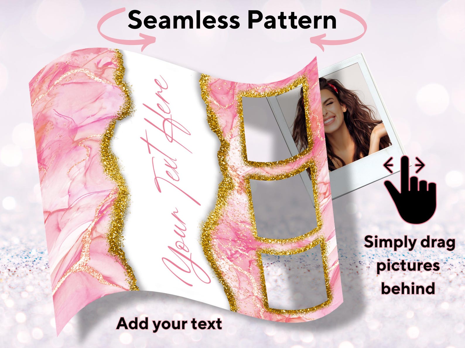 Forbes Photo Insert Add Your Own Photo and Text Tumbler Wrap . Rose Gold Tumbler ...