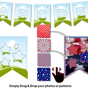Editable Bunting Banner Template: Canva Alphabet & Symbols (Digital Download)