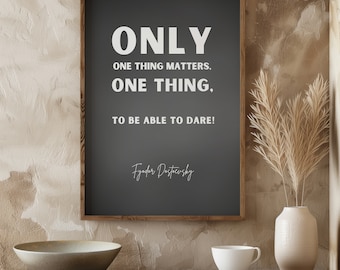 Set of 2 Dostoevsky Quote Posters: Inspirational Office Wall Art (Digital Download)