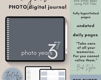 Diario fotografico digitale di 3 anni: libro dei ricordi quotidiani (GoodNotes, Notability)
