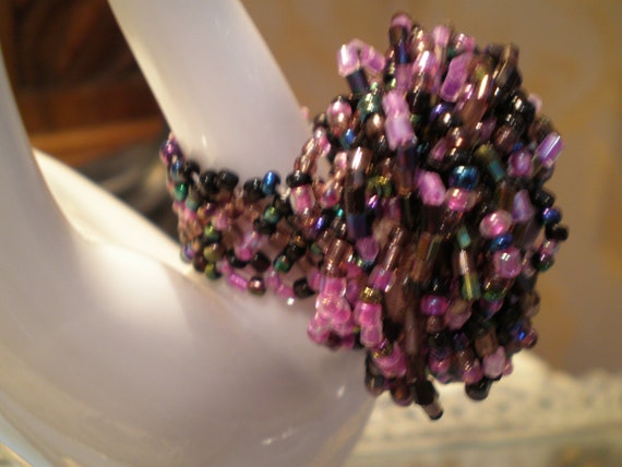 Vintage Statement Beaded Ring - One Size - image 3