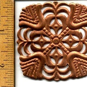 RARE Vintage XLarge Ornate Jewelry Base Finding Great for Collage Designs, Altered Art, Steampunk c.1940s Old New Stock