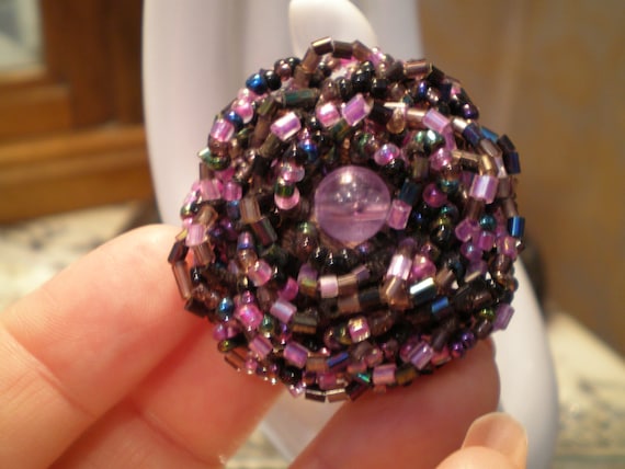 Vintage Statement Beaded Ring - One Size - image 1