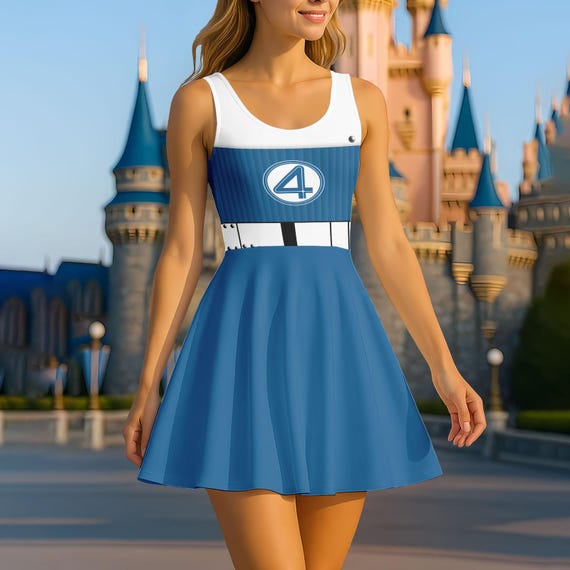 superhero skater dress Superhero America: Women's Athletic Captain Skater Dress