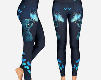 Personalized Stitch Hoodie, Leggings for Women, Disney Yoga Pants