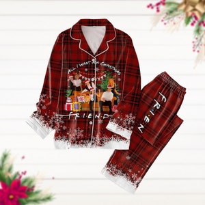 Friends Movie Christmas Pajamas Friends TV Show Shirt Chandler Bing Holiday Pajamas Central Perk Holiday Pajamas Gift for Friends Etsy