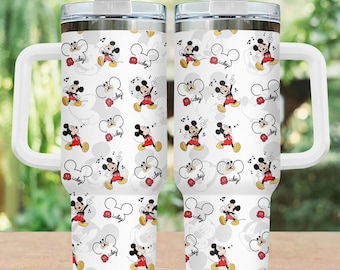 Vaso de 113 ml de Mickey Mouse de Disney, taza de viaje de Mickey y sus amigos, taza de café de Disneyland, regalo de Disney World, vajilla de acero inoxidable