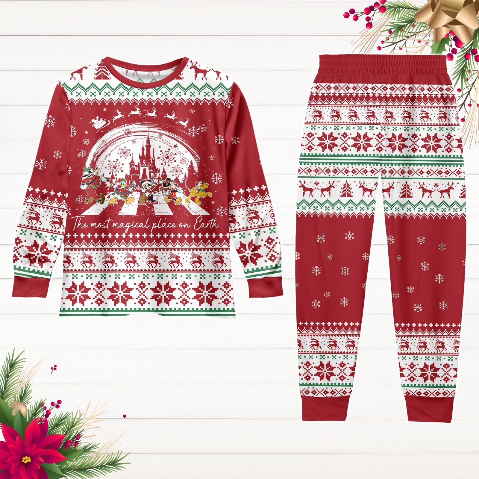Discover Mickey And Friends Christmas Pajamas, Mickey Mouse Pajamas Pants, Minnie Donald Goofy Pluto Holiday Pajamas, Magic Kingdom Shirt