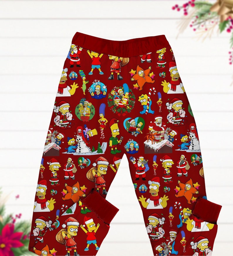 The Simpsons Holiday Pajamas Set, Simpsons Santa Hat Tee, Simpsons ...
