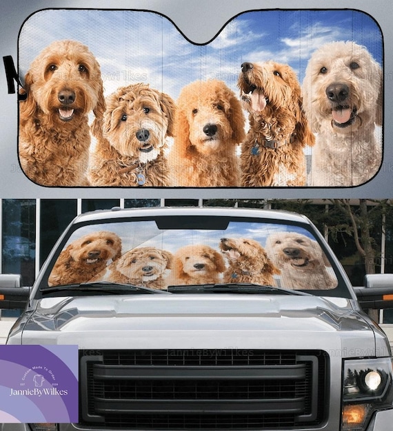 Goldendoodle Car Sun Shade -Multi Goldendoodle Car Sun Shade -Multi