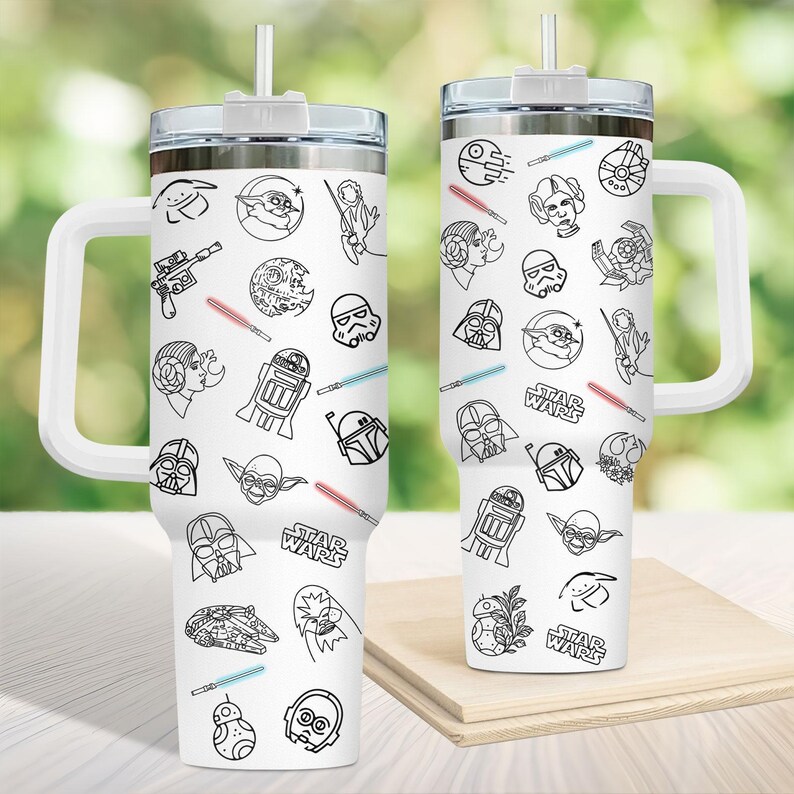 Star Wars 40oz Tumbler, Darth Vader Tumbler Cup, Star Wars Tumbler Cup, Mandalorian Stainless Tumbler, Yoda Drinkware, Star Wars Merch
