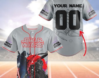 Camiseta de fútbol personalizada de Darth Vader, camiseta de béisbol de Star Wars, camiseta de fan de Star Wars, camiseta de cinéfilo, camiseta de Galaxys Edge