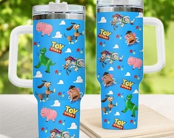 Bicchiere Toy Story da 40 oz, bicchiere con personaggi Pixar, bicchiere termico Woody Buzz, bicchiere Disney Fan, bicchiere in acciaio inossidabile Disney Toy Story