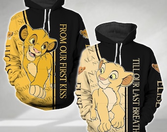 Disney Simba und Nala Paar Hoodie, Disney Matching Paar Hoodie, König der Löwen Hoodie, Valentinstag Geschenk, Magic Kingdom Shirt