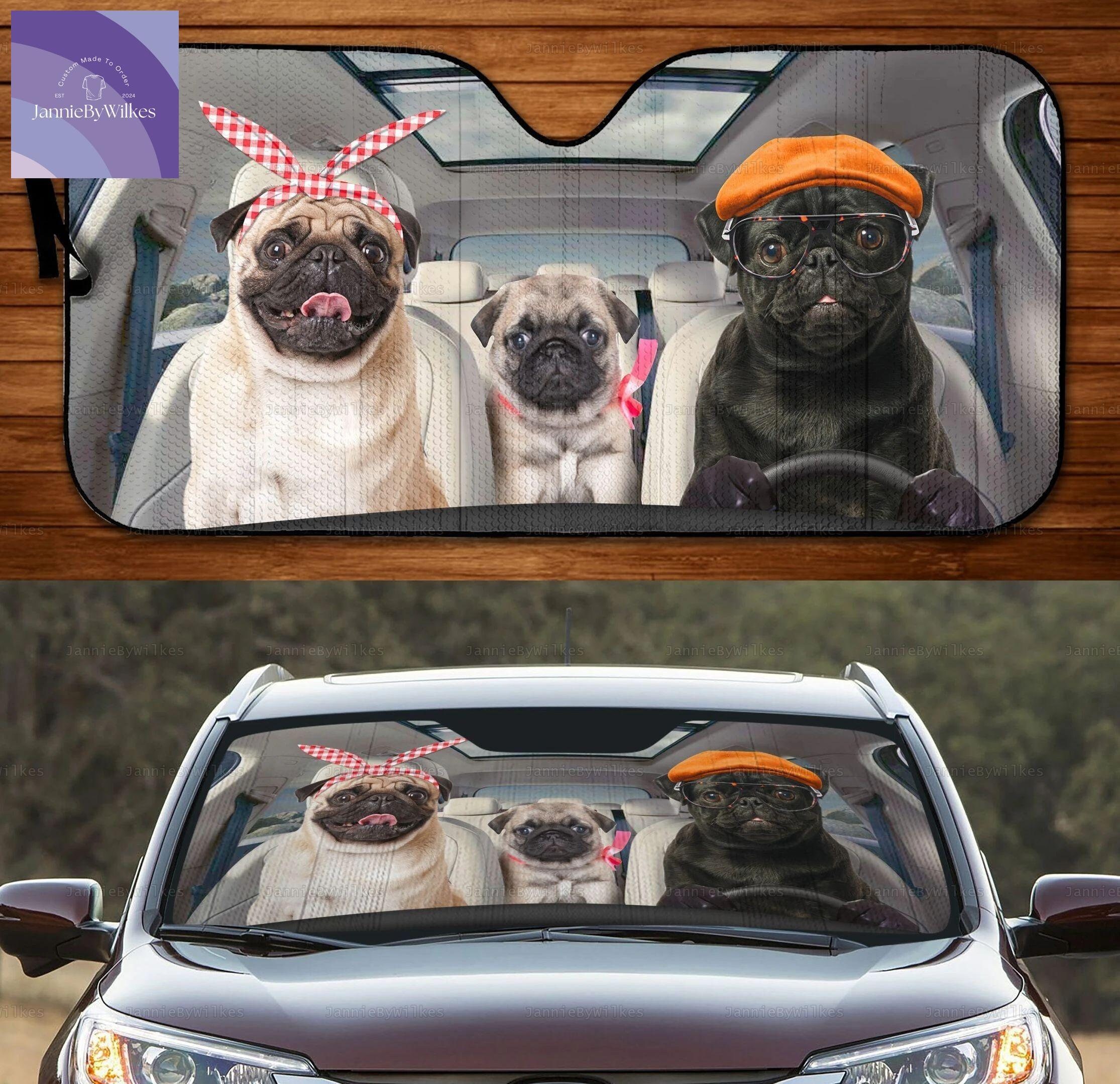 Pug Car Sun Shade Pug Car Sun Shade