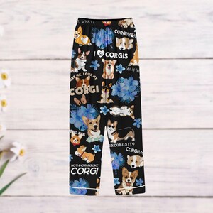 Corgi Dog Pajamas Set, Corgi Floral Pajamas, Cute Pet Mom Long Sleeve Pyjamas, Animal Holiday Pjs, Corgi Mom Gift, Corgi Mama Pjs