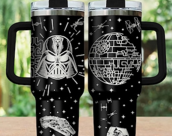 Star Wars Darth Vader graverad mugg, Star Wars 40oz mugg, Darth Vader presenter, Sith Lord resemugg, Star Wars graverad mugg