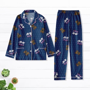 Choo Choo Trains & Teddy Bear Pajama Pants – Cute Kpop Style Sleep Pants For Kids, Soft & Cozy For Winter Nights