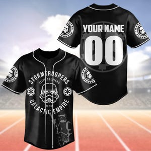 Custom Stormtroopers Baseball Shirt, Star Wars Movie Jersey Shirt, Star Wars Fan Baseball Jersey, Darth Vader Jersey, Han Solo Jersey