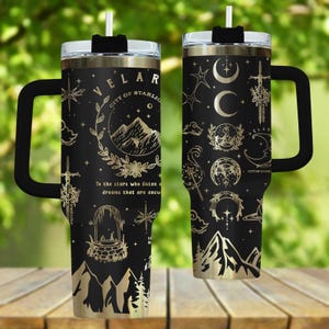Velaris City of Starlight Engraved Tumbler 40oz, ACOTAR Tumbler, Bookish Gift for Fantasy Fan, Sarah J Maas Merch, Night Court Drinkwar