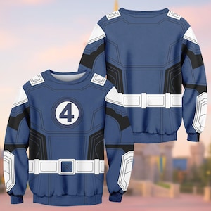 Fantastic Four Costume Hoodie, First Steps Hoodie Men, Superhero Tshirt, Gift for Men, Fantastic 4 Cosplay Sweatshirt, Superhero Merch