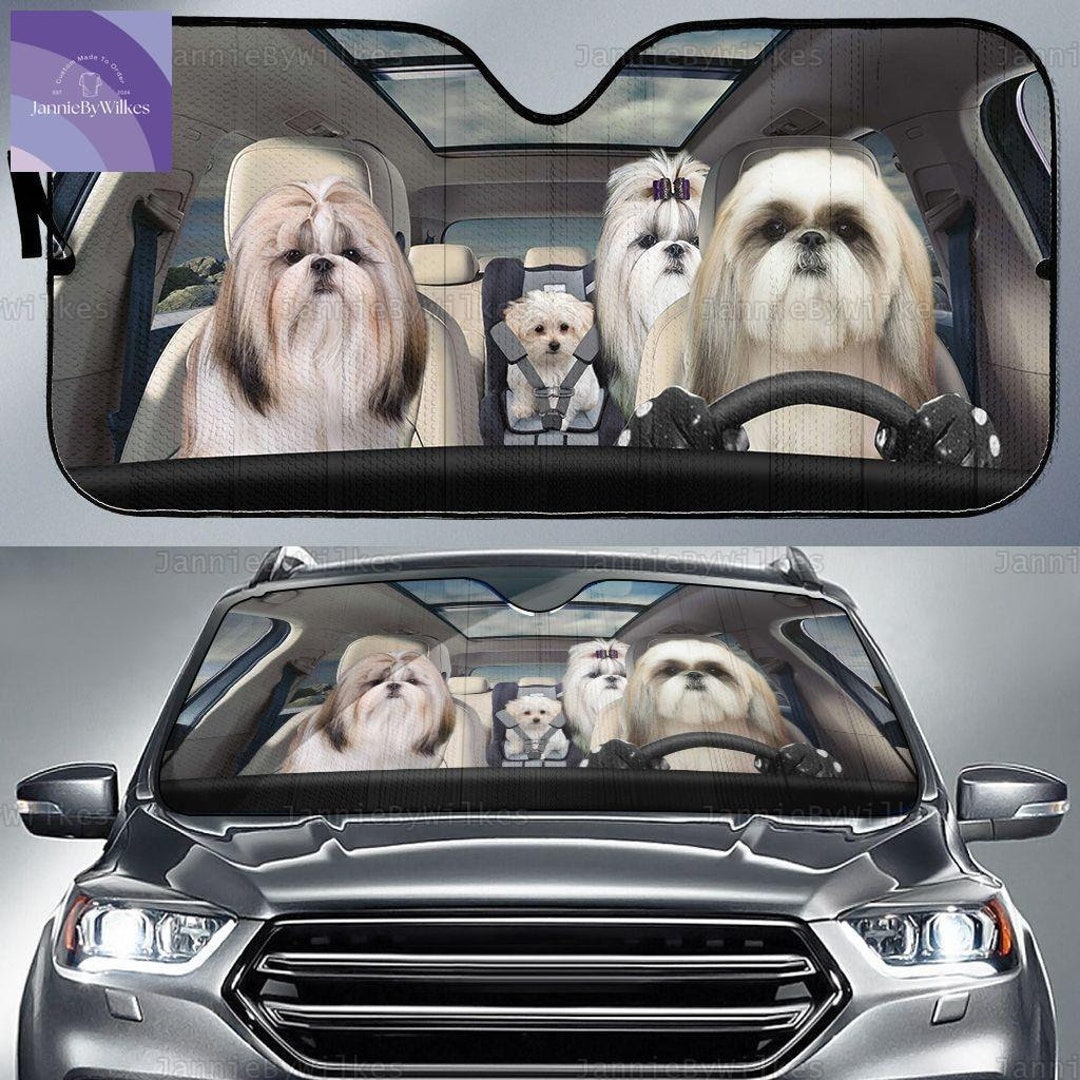 Shih - Adesivo per auto, 15 cm, riflettente, 3D, strappato, per animali domestici, cane, personalizzabile, divertente decorazione Shih Tzu
