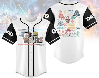 Gepersonaliseerde Star Wars-honkbaljersey, shirt Jedi-honkbalteam, Galaxy-honkbalshirt, Darth Vader-jerseyshirt, May The Force-shirt