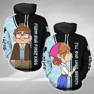 Carl und Ellie paar Hoodie, benutzerdefinierte Disney Paar Hoodie, Film passenden Hoodie, Jubiläumsgeschenke, Paare Outfits, Geschenk für sie