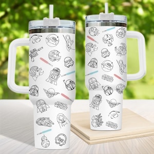 Star Wars 40oz Tumbler, Darth Vader Tumbler Cup, Star Wars Tumbler Cup, Mandalorian Stainless Tumbler, Yoda Drinkware, Star Wars Merch