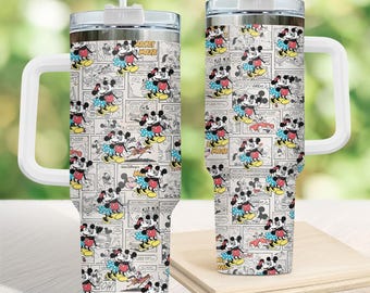 Mickey und Minnie 40 Unzen Becher, Disney Paar Becherschale, klassisches Disney-Geschenk für sie, Minnie und Mickey Trinkgeschirr, Disney Reisebecher