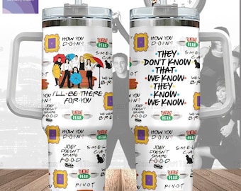 Vriendenfilm 40oz beker, vrienden Sit Com bekers, Central Perk beker beker, vrienden citaat geschenken, Chandler Bing, cadeaus voor vrienden