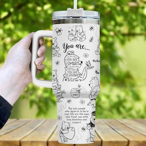 Winnie The Pooh Tumbler 40oz, Disney Pooh Tumbler, Pooh Bear Tumbler Cup, Hundred Acre Wood Drinkware, Disney Character Travel Mug